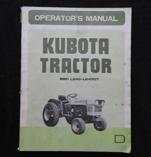 Kubota L245dt Manual Download